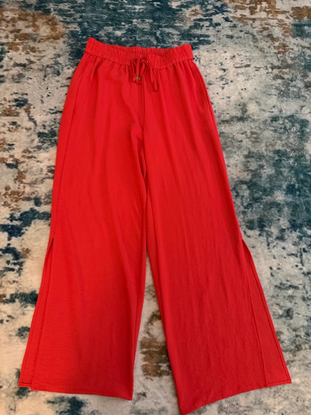 Michael Kors Red Elastic Waist Pull-On Pants